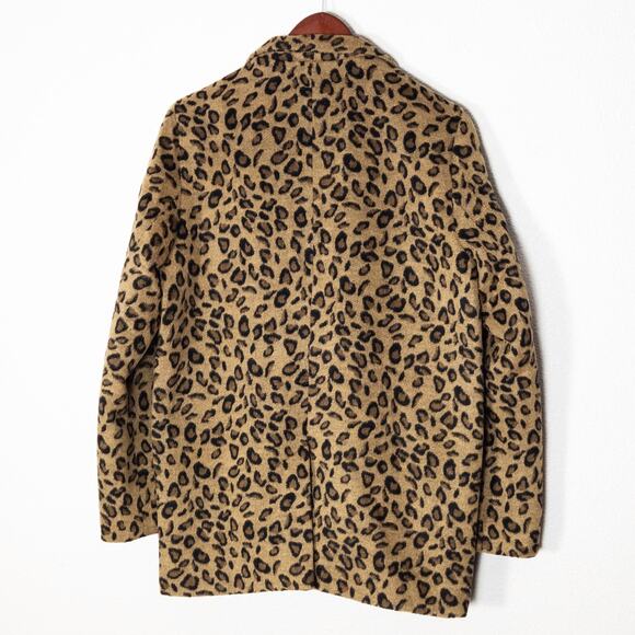 Ellison Women’s Leopard Print Coat Mobwife Statement Vintage Inspired Glam L - Picture 2 of 10